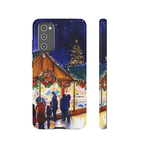 Shopping at the Christmas Market - Impact Resistant Phone Case Samsung Galaxy S20 FE Glossy